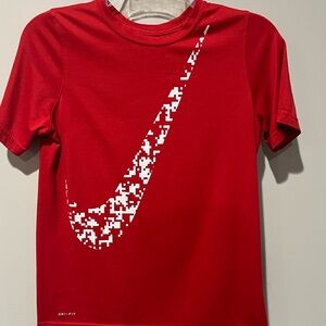 Nike Red Short Sleeve Tee with White Swoosh